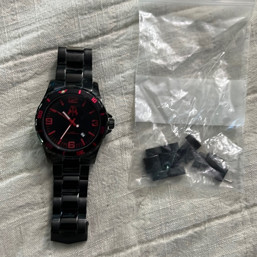 Jivago men's watch black and red